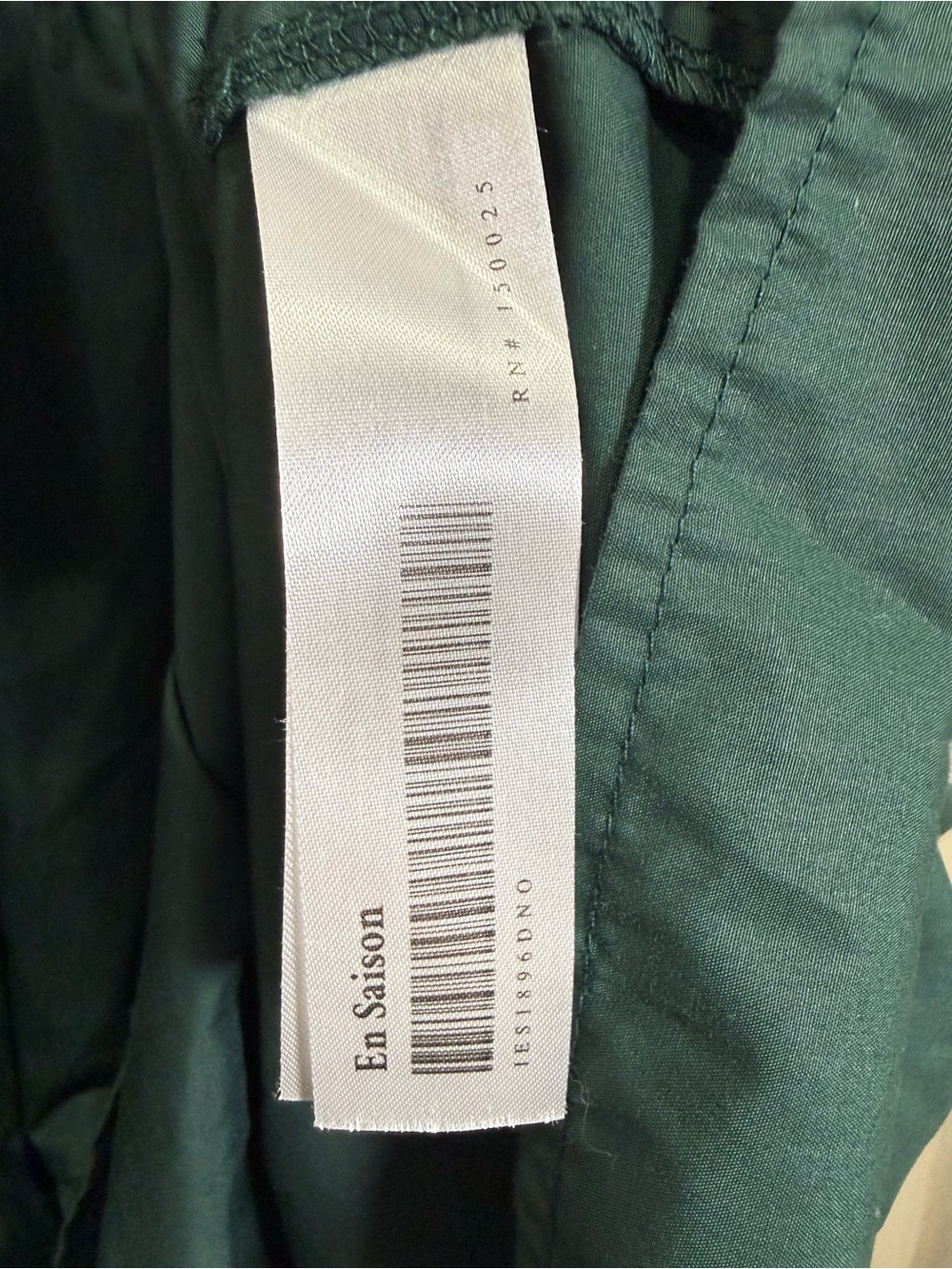 En Saison Tiered Poplin Midi Maxi Dress Dark Green Size Large - Picture 5 of 6